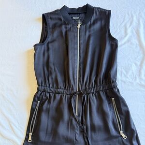 DKNY Black Collared Garment